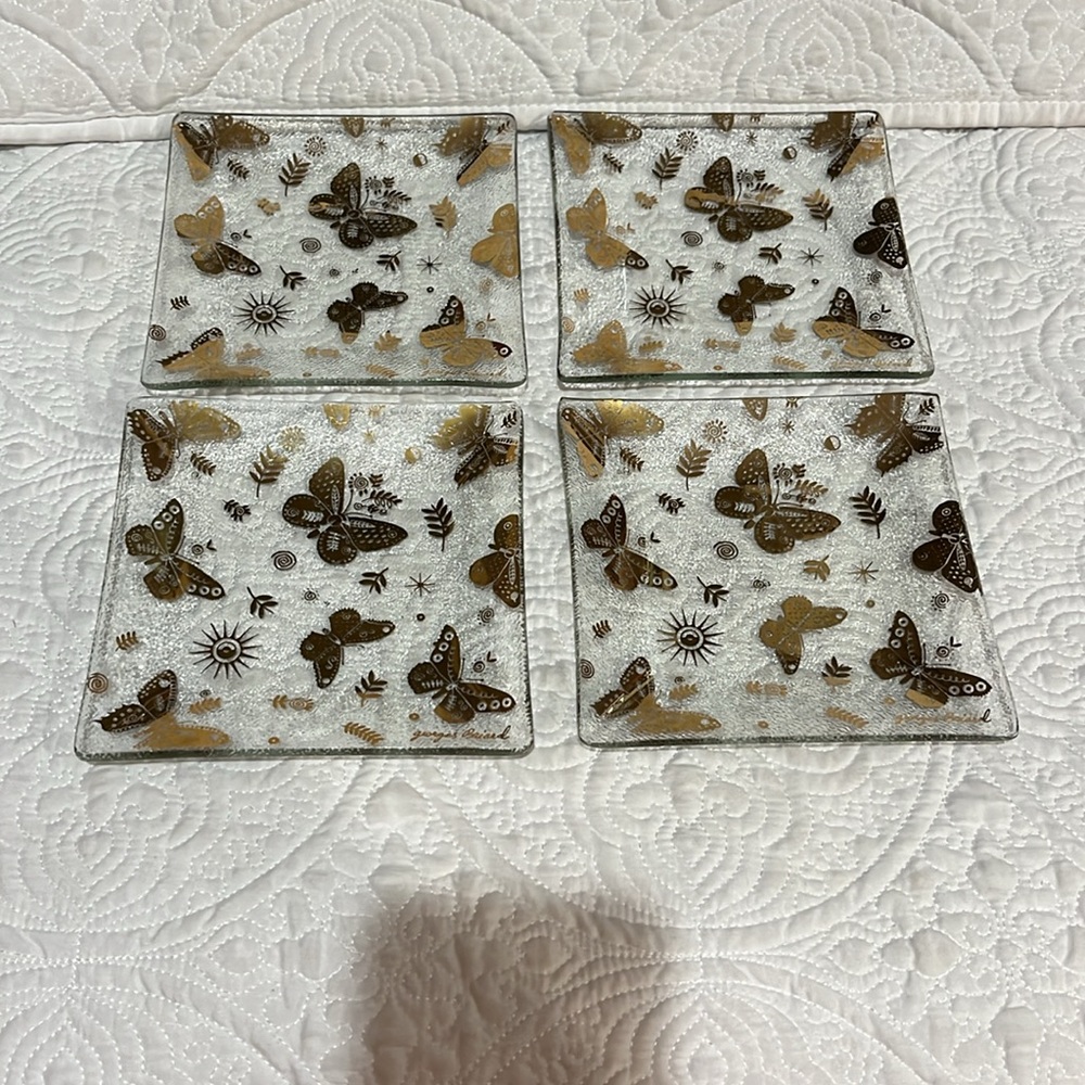 Set of four Georges‎ Briard square plates